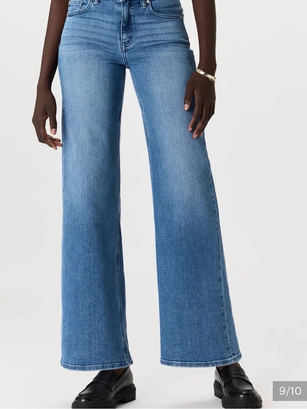 Quince Bella Stretch Wide Leg Jeans in Seaside Blue Sz 26 Long